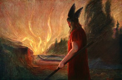 "As the Flames Rise, Wotan Leaves", 1906 tekijältä Unbekannt