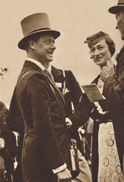 Ascot, kesäkuu 1935 - kuningas Edward, silloinen Walesin prinssi, rouva Simpsonin kanssa, 1937 tekijältä Unbekannt
