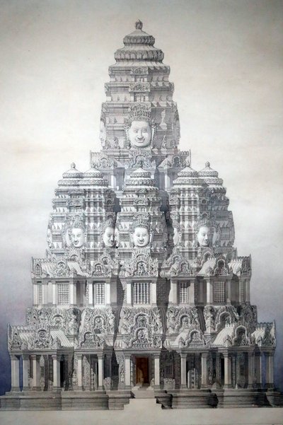 Aasian sivilisaatioiden museo, Angkor, Kambodžan pyhään kaupunkiin tutustuminen, Bayonin keskustornin restaurointi, Louis Delaporte ja Henri Deverin, Kambodža tekijältä Unbekannt