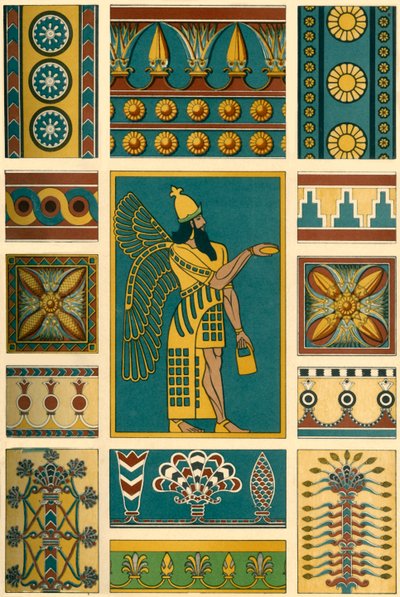 Assyrialainen koriste, 1898. tekijältä Unbekannt