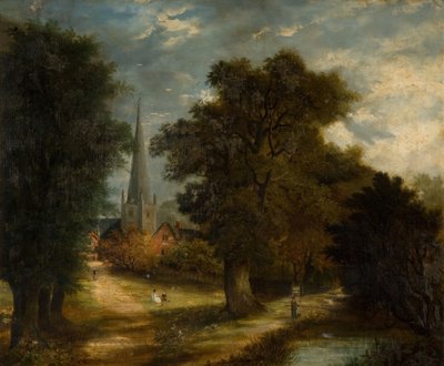 Aston Church and Village, [päivätön] Nyt Aston, Birmingham. tekijältä Unbekannt