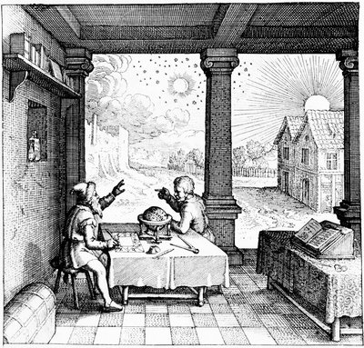 Astrologit valmistelevat horoskooppia, 1617-1619 tekijältä Unbekannt