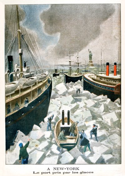 New Yorkissa, jään valtaama satama, 1901 tekijältä Unbekannt