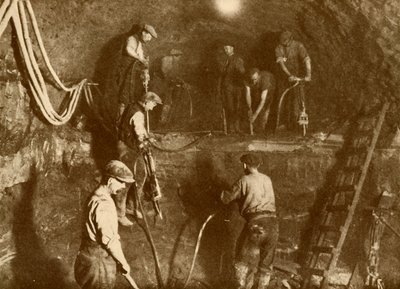 Työssä New Mersey Tunnelissa, 1930. tekijältä Unbekannt