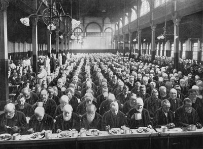 Illallisella, St Marylebone Workhouse, Lontoo, c1901 1903 tekijältä Unbekannt