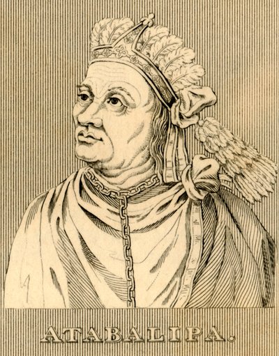Atabalipa, c1502-1533, 1830. tekijältä Unbekannt