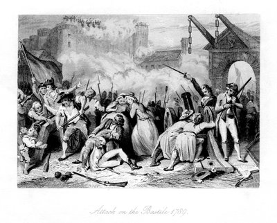 Hyökkäys Bastillea vastaan, 1789, 1845 tekijältä Unbekannt