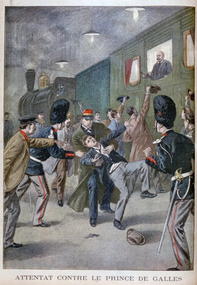 Hyökkäysyritys Walesin prinssi Edwardia vastaan Brysselissä 1900 tekijältä Unbekannt