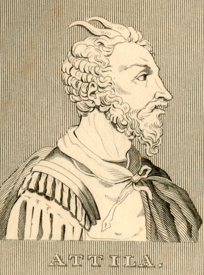Attila, c406-453, 1830. tekijältä Unbekannt
