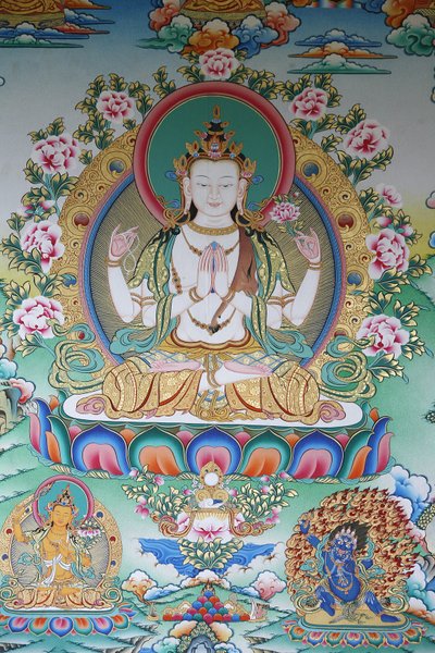 Avalokiteshvara, myötätunnon Buddha, Kathmandu, Nepal tekijältä Unbekannt