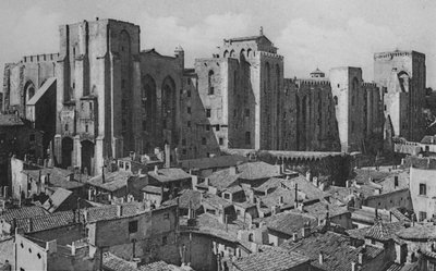 Avignon - Paavin palatsin East Side, 1925 tekijältä Unbekannt