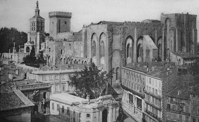 Avignon - Paavin palatsi Näkymä kellotornista, vuodelta 1925 tekijältä Unbekannt