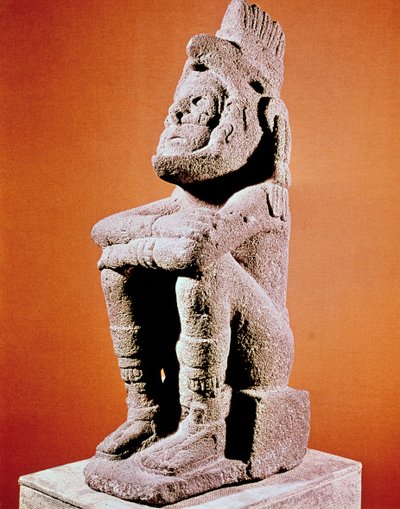 Atsteekkien veistos istuvasta mieshahmosta, c1375-1521 tekijältä Unbekannt