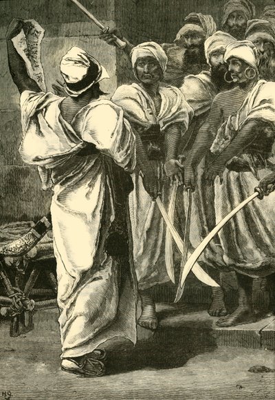 Bagaeus välittämässä sanomiaan persialaisille vartioille, 1890. tekijältä Unbekannt