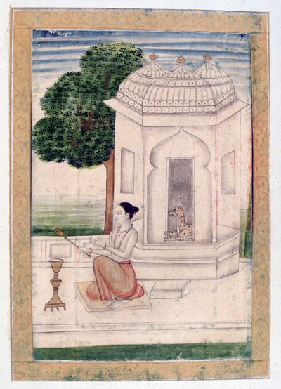 Bengali Ragini, Ragamala-albumi, Rajasthanin koulu, 1800-luku tekijältä Unbekannt