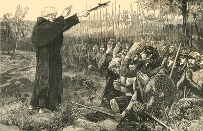 Bannockburn: The Abbot of Inchaffray Blessing The Scots Before The Battle, 1314, 1890. tekijältä Unbekannt
