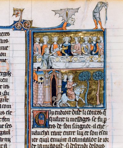 Juhla ja ratsastajat, c1280-1290 tekijältä Unbekannt