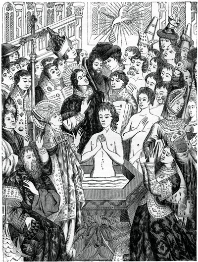 Kuningas Cloviksen kaste, Rheims, 1870 tekijältä Unbekannt