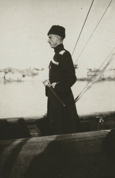 Paroni Pjotr Nikolajevitš Wrangel huviveneellä Lucullus. Lemnos, 1921. tekijältä Unbekannt