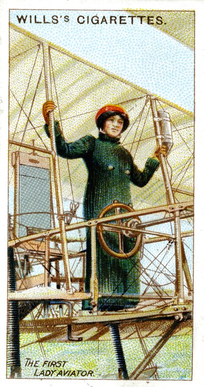 Baroness Raymonde Delaroche, ensimmäinen nainen, jolla on lentäjän lupakirja, 1909 tekijältä Unbekannt