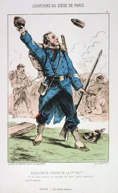 Kansalliskaartin sotapataljoona, Pariisin piiritys, 1870-1871 tekijältä Unbekannt
