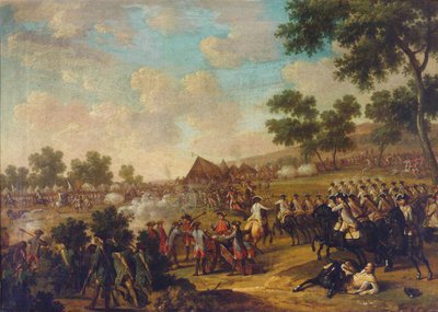 Taistelukohta seitsemänvuotisen sodan ajalta, 1700-luvun toiselta puoliskolta. tekijältä Unbekannt