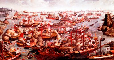 Lepanton taistelu lokakuussa 1571 tekijältä Unbekannt
