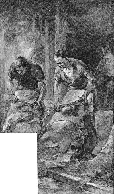 Säteilevät vuodat kengännahan tuotantoon, 1885 tekijältä Unbekannt