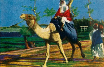 Beduiini ratsastaa kamelilla, Egypti, v1928. tekijältä Unbekannt