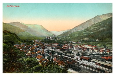 Bellinzona, Sveitsi, 1900-luvun alku tekijältä Unbekannt