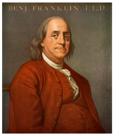 Benjamin Franklin, yhdysvaltalainen tiedemies ja poliitikko, 1782 1956 tekijältä Unbekannt