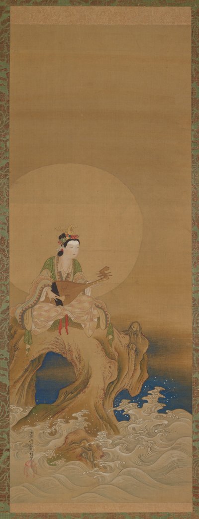 Taivutettu kalliolle meren rannalla, Edo-kausi, 1700-luku. tekijältä Unbekannt