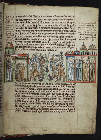Bernard of Clairvaux lähettää munkkeja tytärtaloihin, kystertsiläiset munkit, 1249-1250. tekijältä Unbekannt