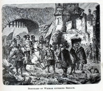 Bernhard Weimar saapuu Breisachiin, 1882 tekijältä Unbekannt