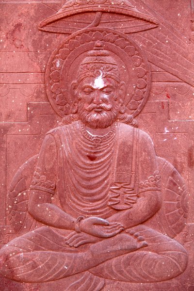 Hindutemppeliin kaiverrettu Bhagavad Gita: Vrindavan tänään tekijältä Unbekannt