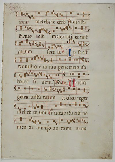Bifolium antifonaarista, italialainen, 1300-luku. tekijältä Unbekannt