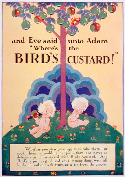 Birds Custard -mainos, 1928 tekijältä Unbekannt