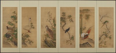 Linnut ja kukat, Edo-kausi, 1700-luku. tekijältä Unbekannt
