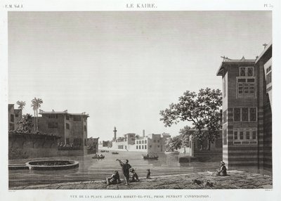 Birket-al-Fyl, Kairo, Egypti, tulvan aikana, n. 1798 tekijältä Unbekannt