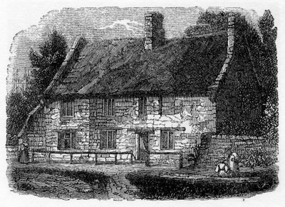 Pastori James Herveyn syntymäpaikka, Hardingston, lähellä Northamptonia, 1840 tekijältä Unbekannt