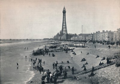 Blackpool - Näkymä edestä, näyttää torni, 1895 tekijältä Unbekannt