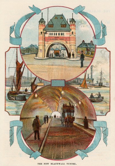 Blackwall Tunnel, Lontoo, c1900 tekijältä Unbekannt