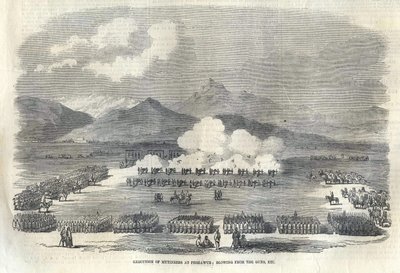 Puhallus aseista Britti-Intiassa, 1857 tekijältä Unbekannt