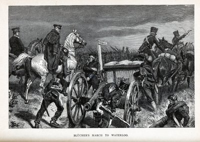 Blüchers Marsh Waterlooon, 1882 tekijältä Unbekannt