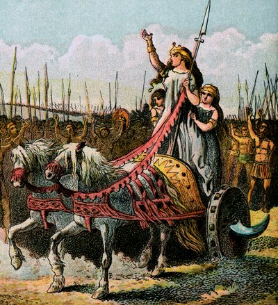 Boadicea ja hänen armeijansa, c1850 tekijältä Unbekannt