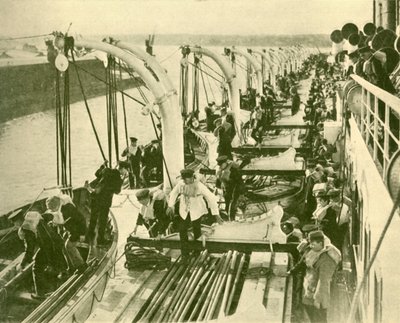 Boat Drill Aboard the Aquitania., c1930. tekijältä Unbekannt