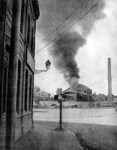 Saksalaisten miinan pommittaminen, Pas-de-Calais, Ranska, 1915 tekijältä Unbekannt