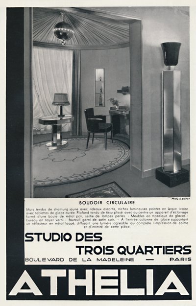 Circular Boudoir - Three Quarters Studio - Athelia, 1933 tekijältä Unbekannt