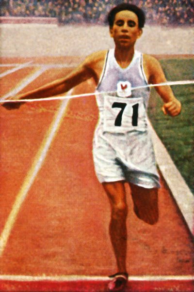 Boughera El Ouafi voitti maratonin Ranskalle 1928. tekijältä Unbekannt