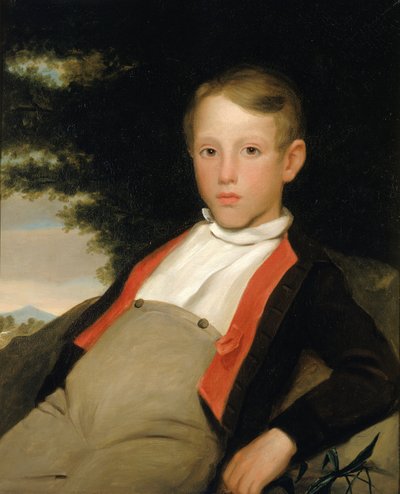 Poika maisemassa, n. 1840. tekijältä Unbekannt